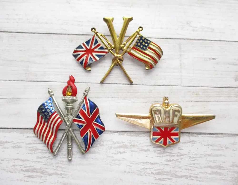 WWII Victory Pin and Allies Flag Brooch Flags UK … - image 12