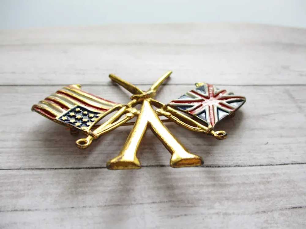 WWII Victory Pin and Allies Flag Brooch Flags UK … - image 4