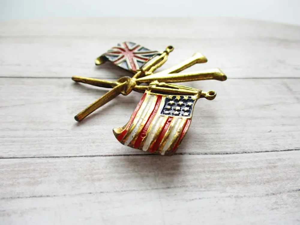 WWII Victory Pin and Allies Flag Brooch Flags UK … - image 5