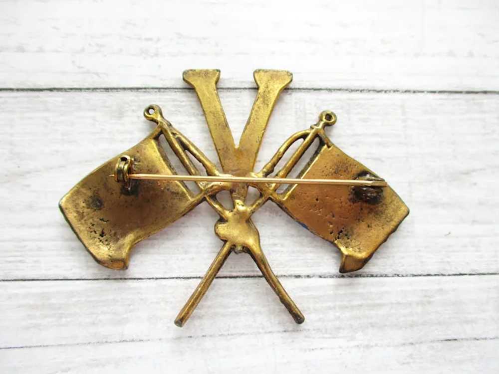 WWII Victory Pin and Allies Flag Brooch Flags UK … - image 6