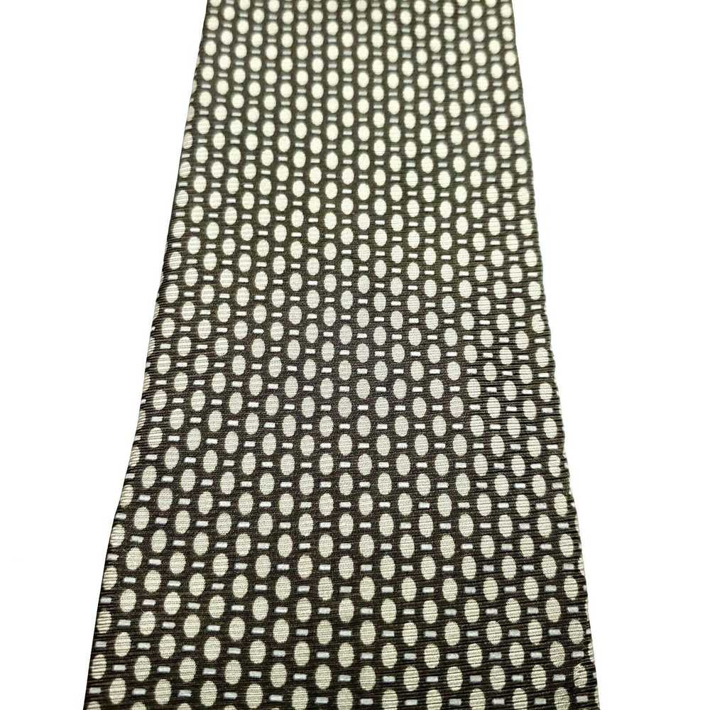 DKNY DKNY Silk Tie Green Print Geometric - image 2