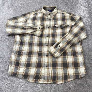 George George Button-Up Flannel Shirt Men's XL 46… - image 1