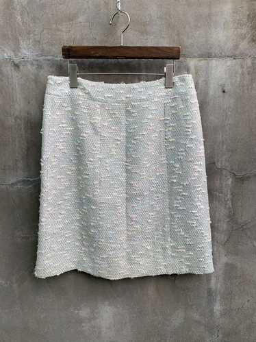 Chanel Baby Blue Sequin Tweed Skirt