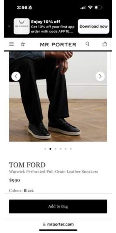 スニーカー TOM FORD Men Sneakers Black J1507LCL460N 3NW02 SOFT GRAIN LEATHER WARWICK SNEAKER | Tom Ford Fashion