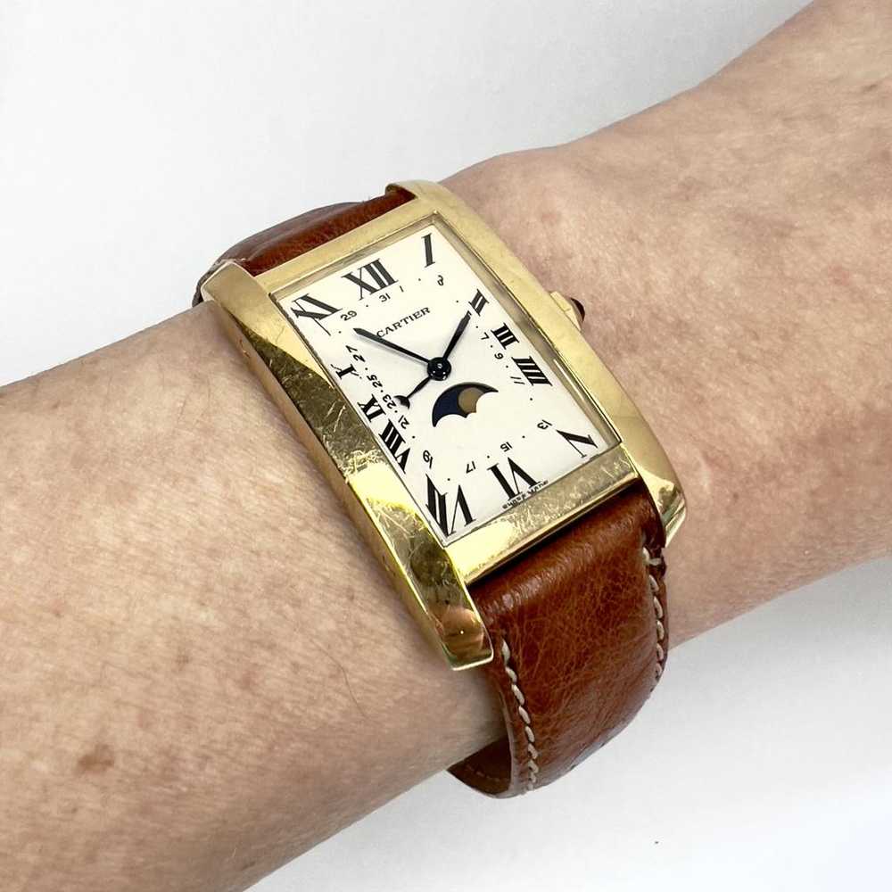 Cartier Tank Américaine yellow gold watch - image 4