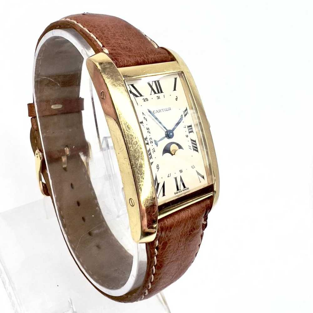 Cartier Tank Américaine yellow gold watch - image 6