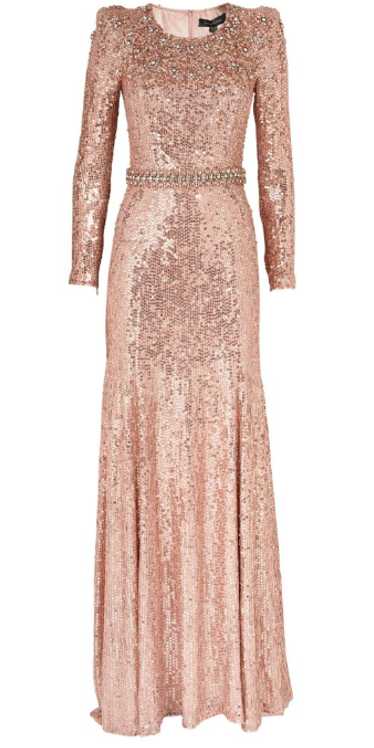 Managed by hewi Jenny Packham Pink Georgia Sequin… - image 1