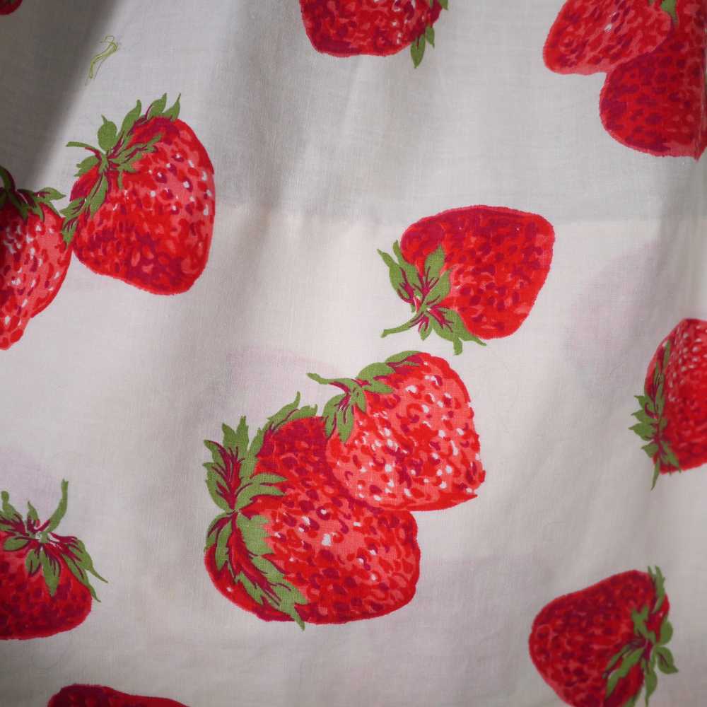 50s REVERSIBLE STRAWBERRY PRINT AND SOLID GREEN S… - image 12