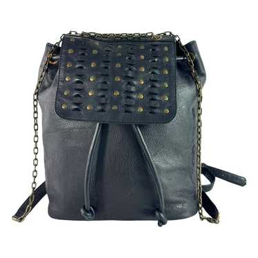 FRYE Black Nylon Studded Backpack Large Zippers top