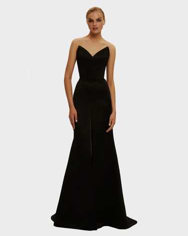 Milla Black Elegant strapless trumpet evening gown