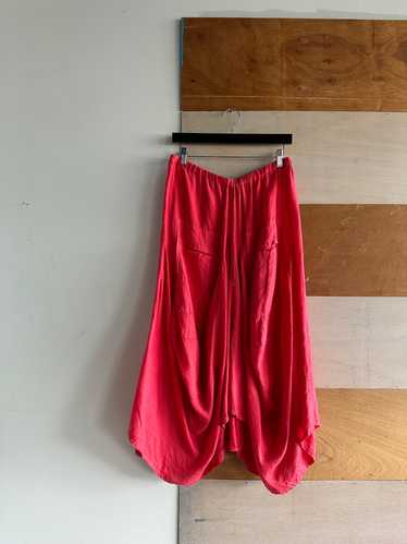 Linen Coral Balloon Pocket Skirt - Made in Italy - image 1