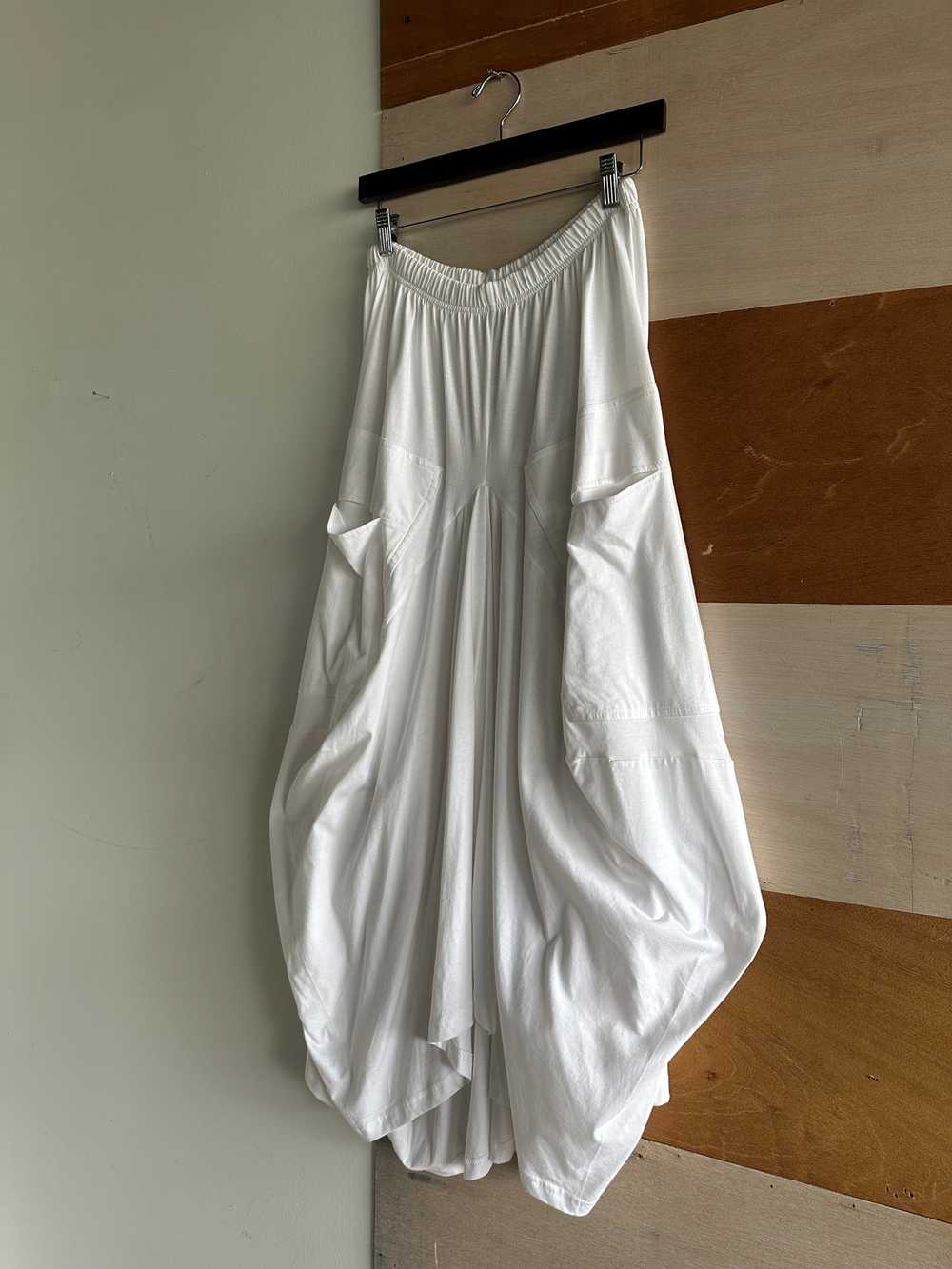 White Knit Pocket Skirt - Made in Italy - image 3