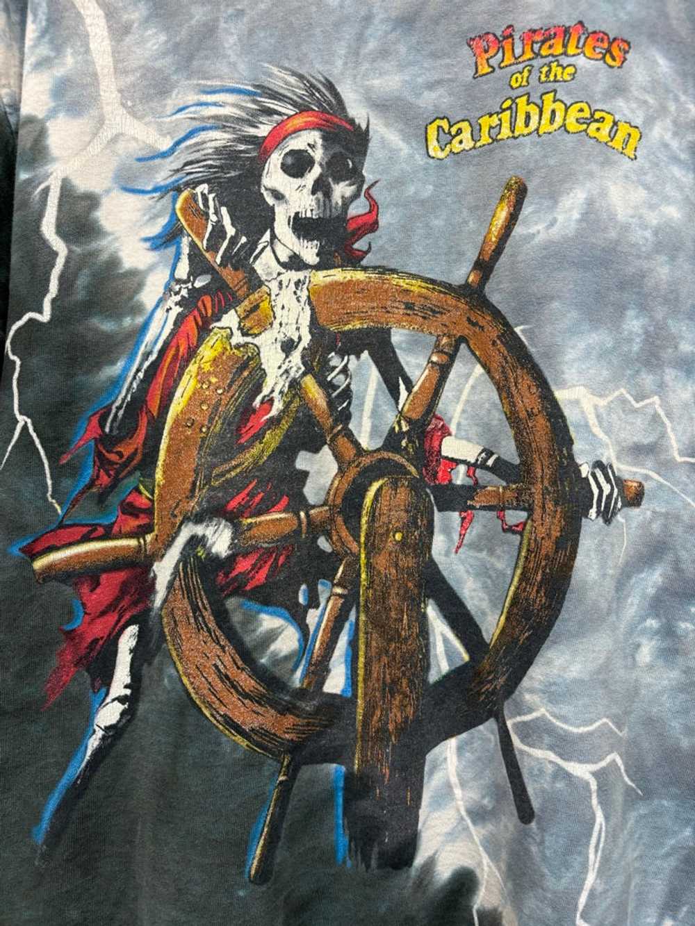 Vintage Pirates of Caribbean Ride Tie Dye Disney … - image 4