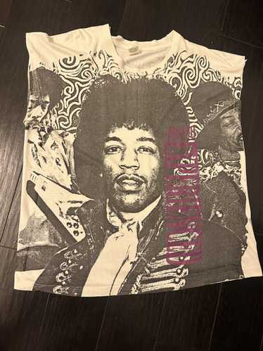 Vintage Rare Jimi Hendrix AOP Shirt size XL