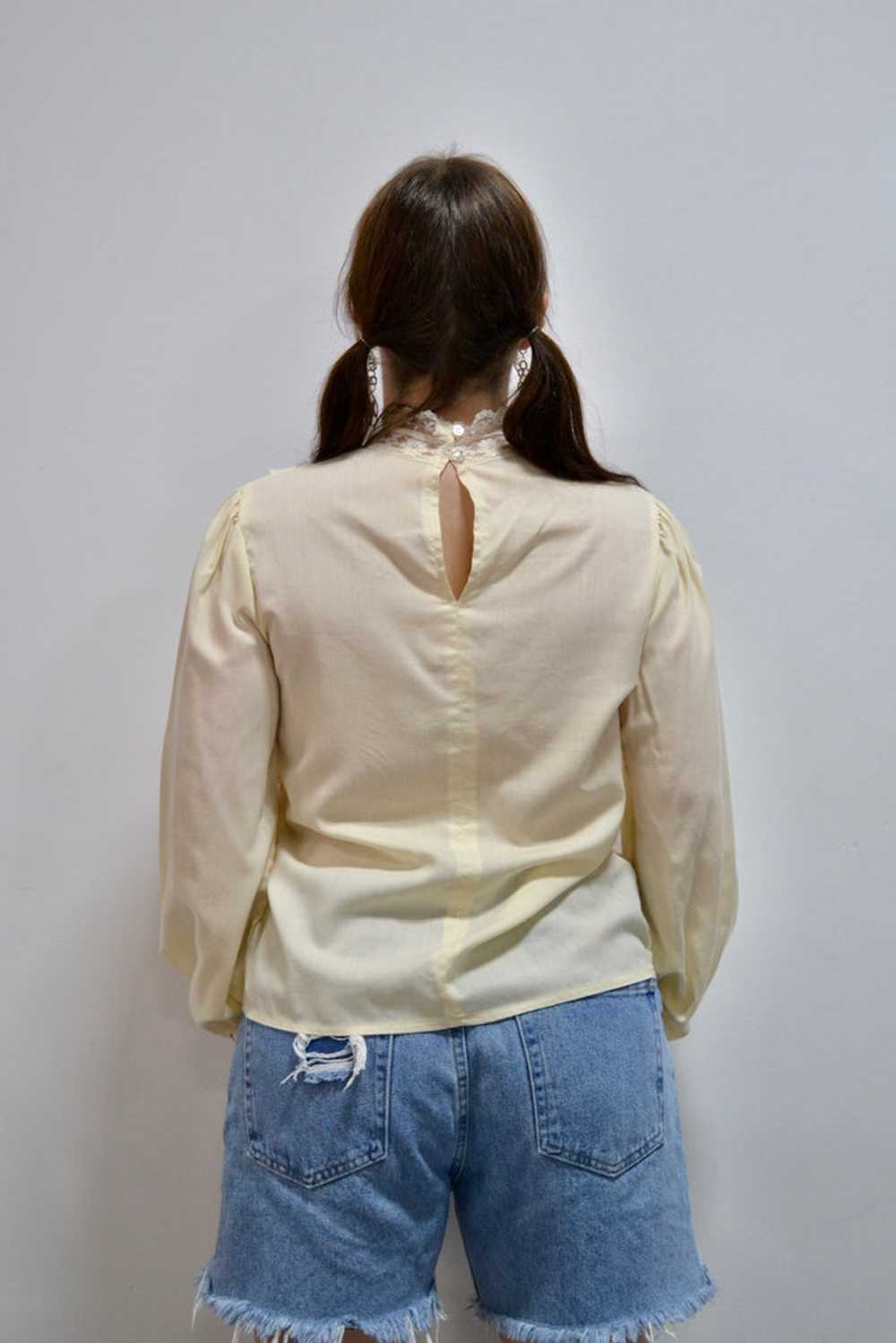 Illusion Lace Cream Blouse - image 3