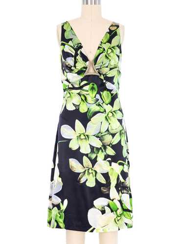 Roberto Cavalli Silk Floral Print Dress