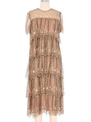 Rina di Montella Tiered Lace Dress