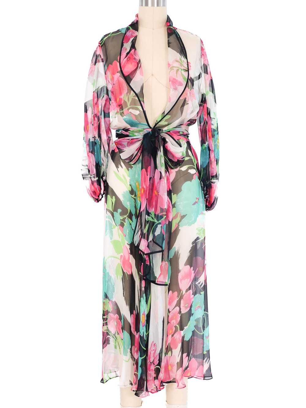 Judy Hornby Silk Floral Dress - image 1