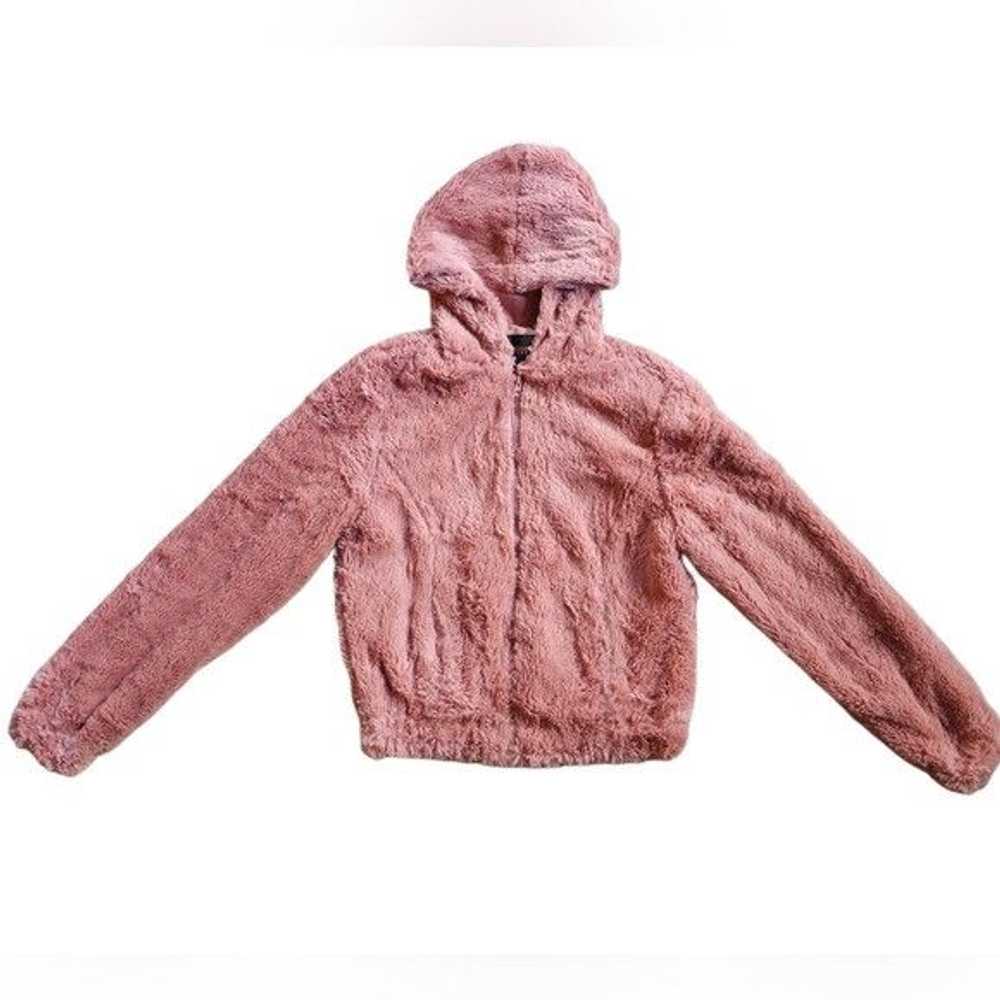 Other AMBIANCE Outerwear Pink Fluffy Zip Front Ho… - image 2