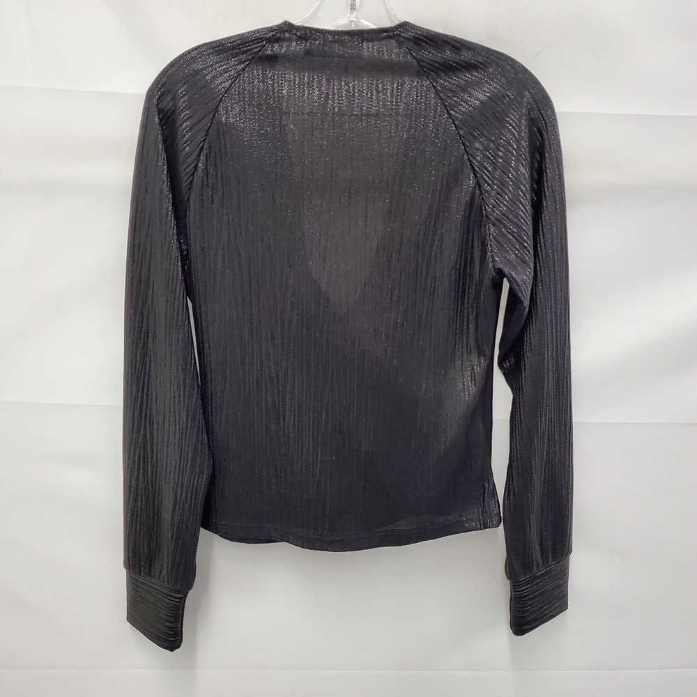 Allison Wonderland WM's Black Surplice Shiny Wrap… - image 2