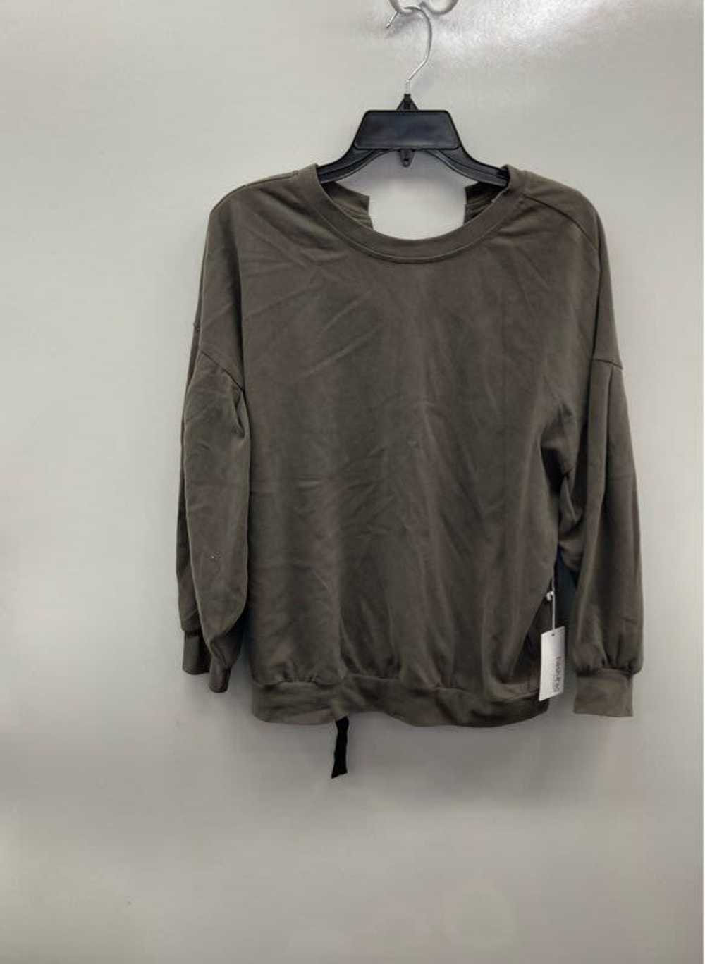 Hash Tag Women Grey Long Sleeve Sweat Shirt Sz S … - image 1