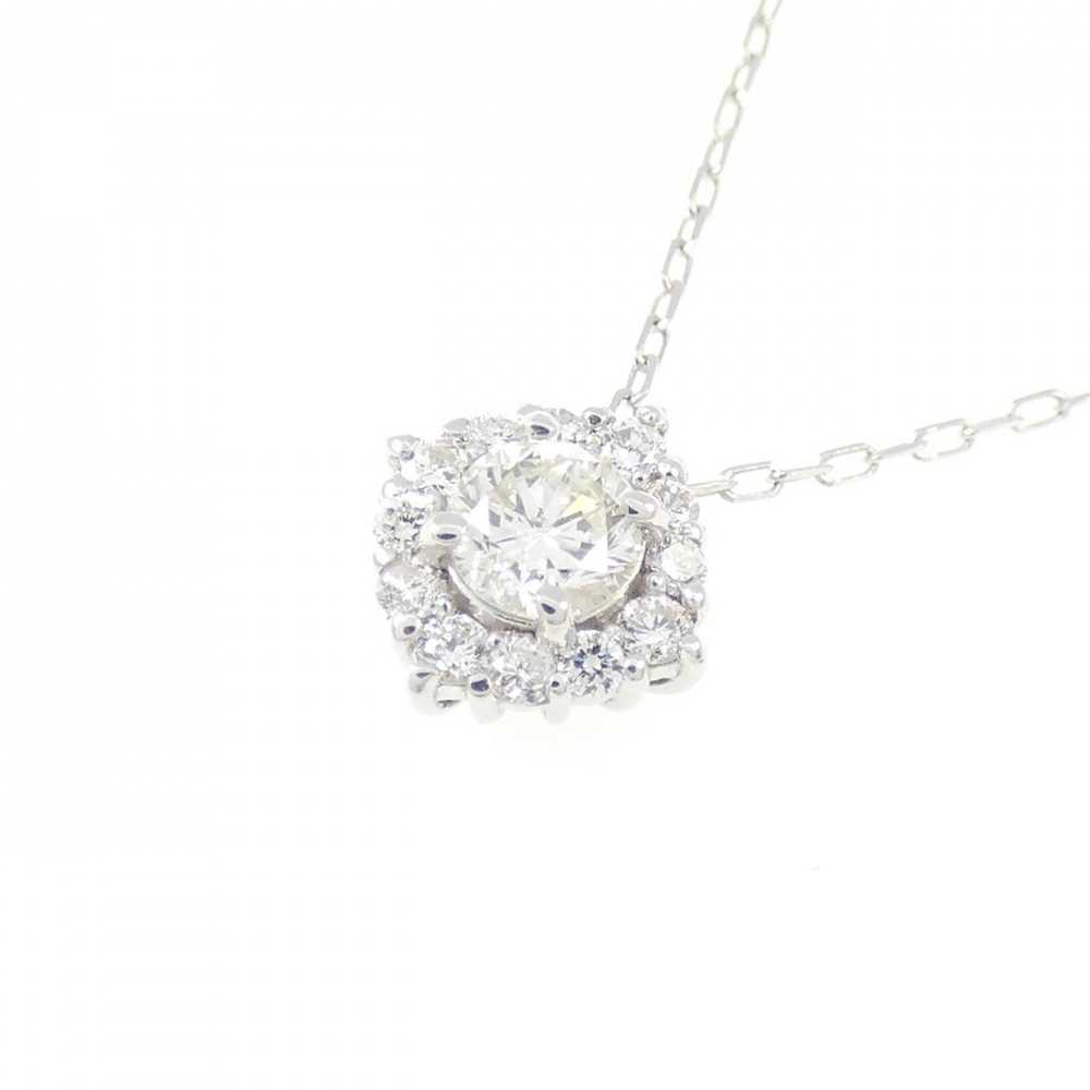 Authentic K18WG Diamond Necklace 0.30CT  #260-007… - image 3