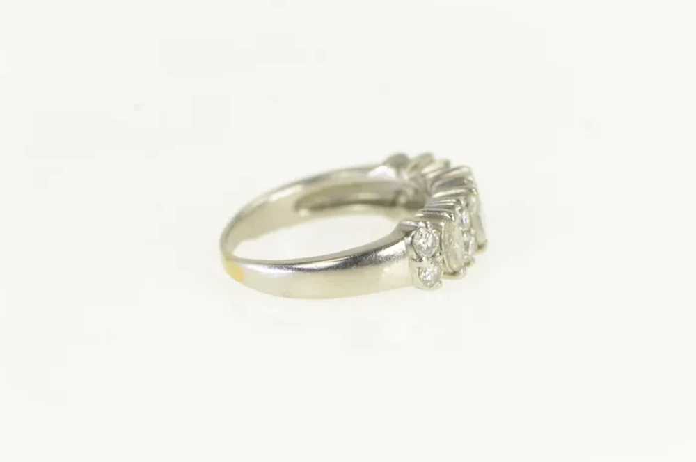 Platinum 1.10 Ctw Marquise Diamond Wedding Ring S… - image 2