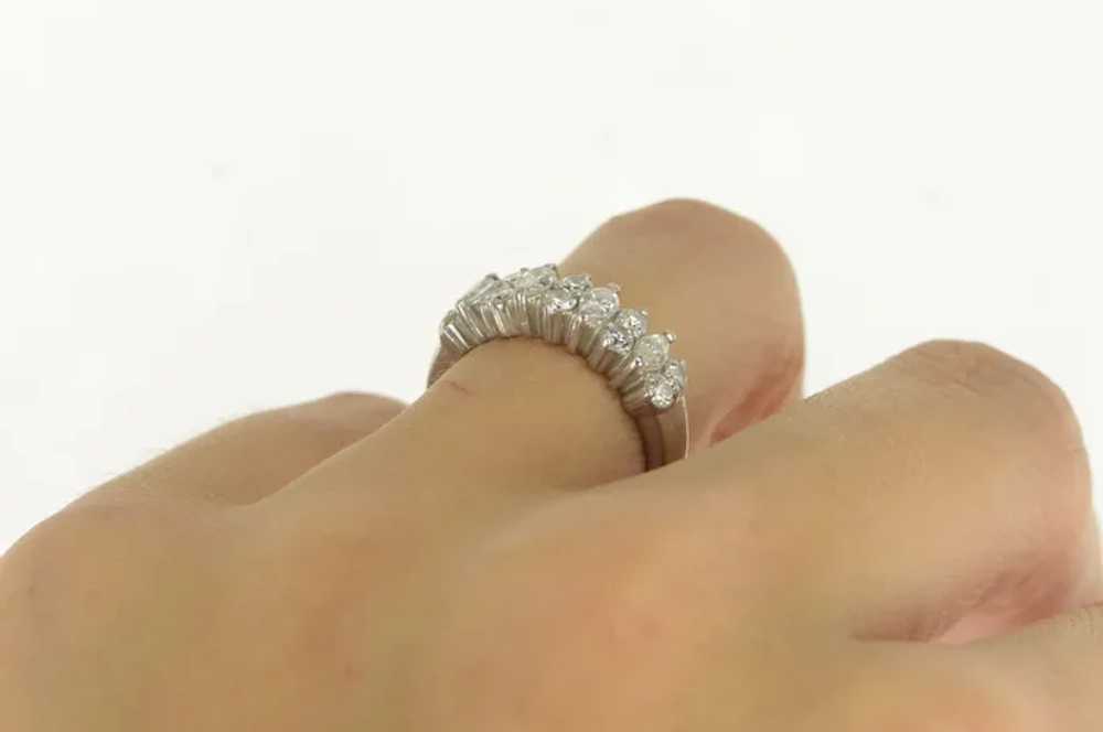 Platinum 1.10 Ctw Marquise Diamond Wedding Ring S… - image 6