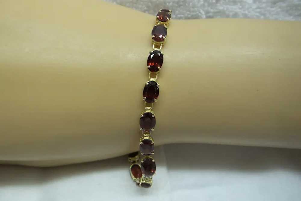 Very Nice Solid 14kt Large Natural 14 Oval Garnet… - image 2