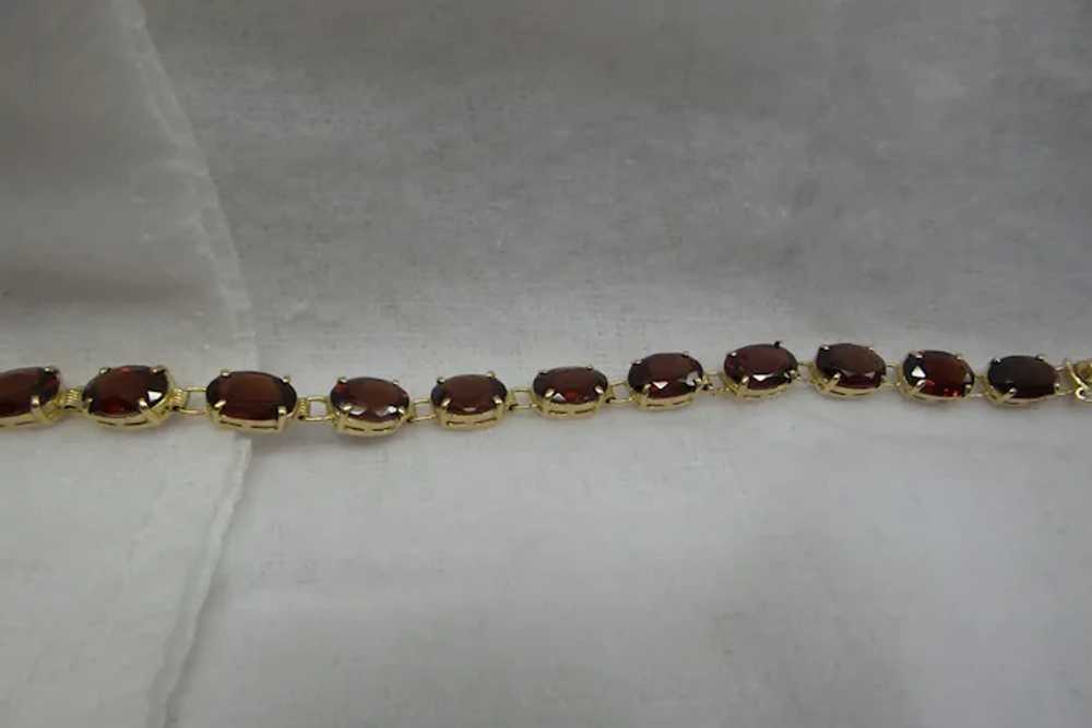 Very Nice Solid 14kt Large Natural 14 Oval Garnet… - image 3