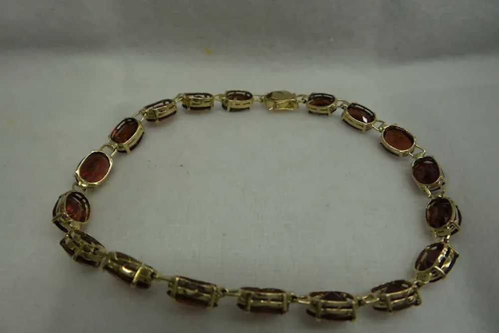 Very Nice Solid 14kt Large Natural 14 Oval Garnet… - image 4