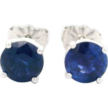 New Solid 14k White Gold 1.80ctw Royal Blue Sapphi