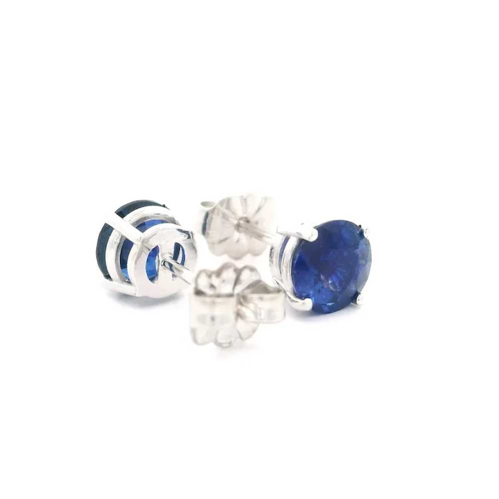 New Solid 14k White Gold 1.80ctw Royal Blue Sapph… - image 6