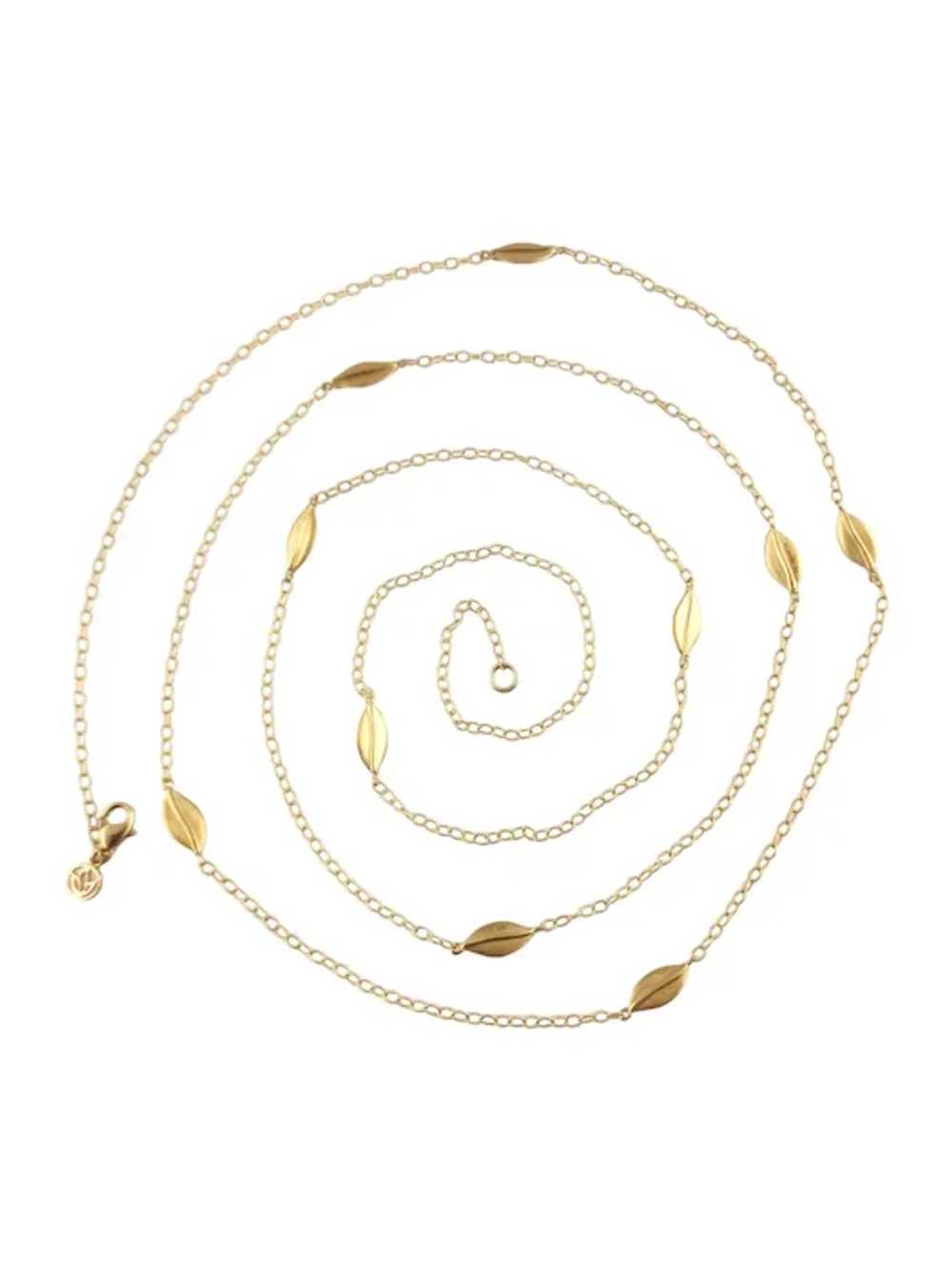 Carelle 18 Karat Yellow Gold Leaf Necklace 44" #1… - image 2