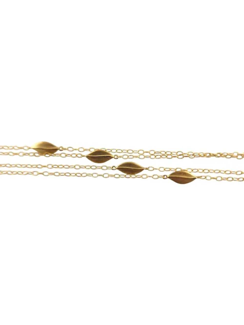 Carelle 18 Karat Yellow Gold Leaf Necklace 44" #1… - image 6