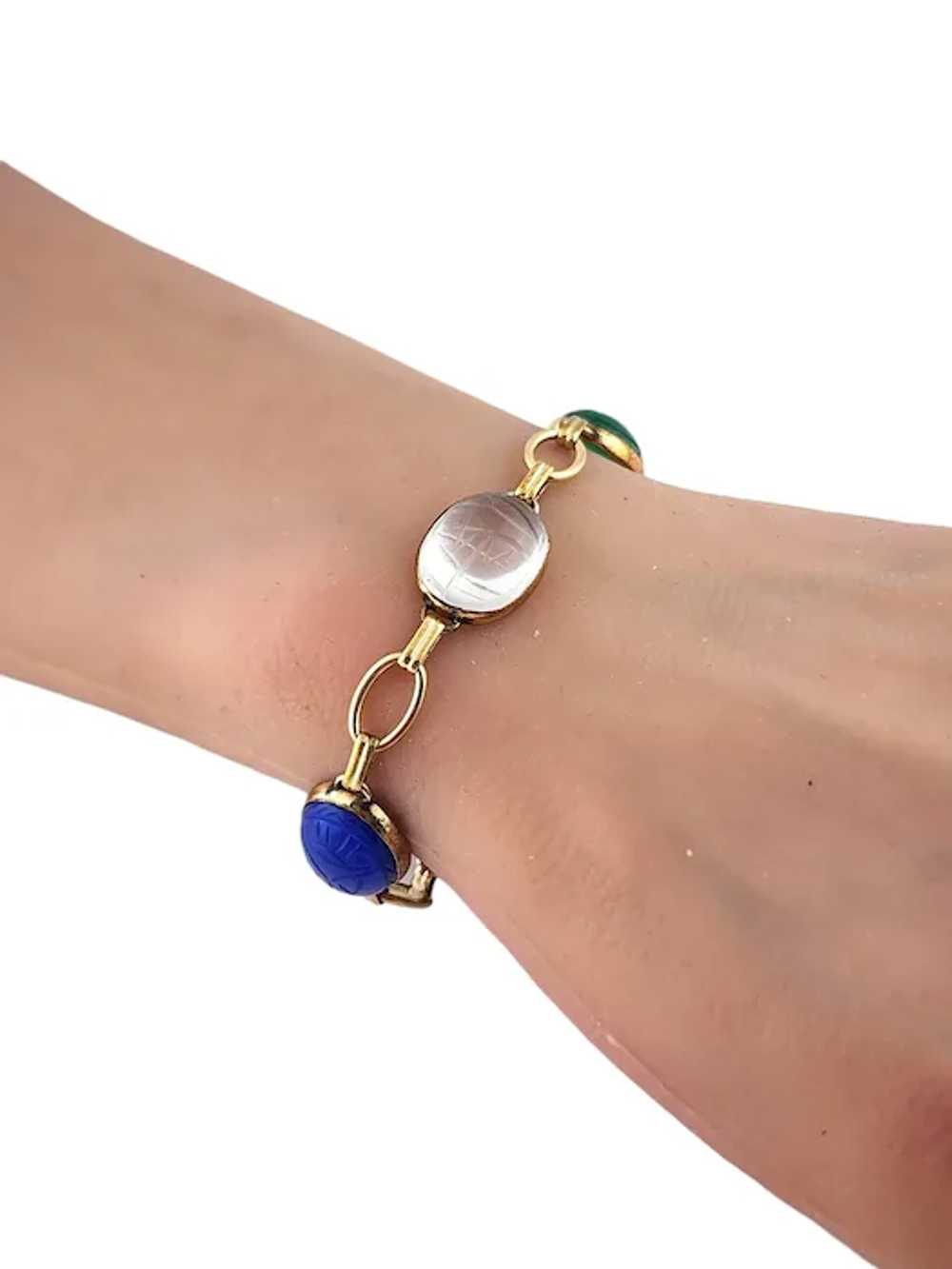 12 Karat Gold Filled Scarab Bracelet #18566 - image 7