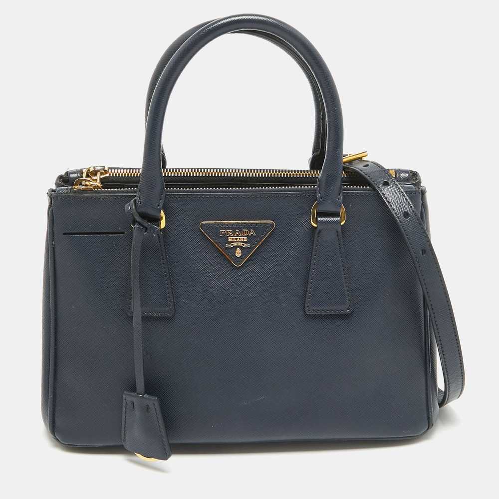 Prada PRADA Navy Blue Saffiano Lux Leather Small … - image 1