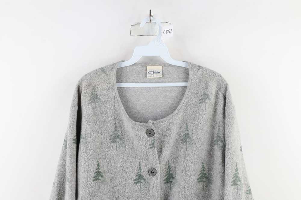 Vintage Vintage 90s Bird Nature Fleece Cardigan S… - image 2