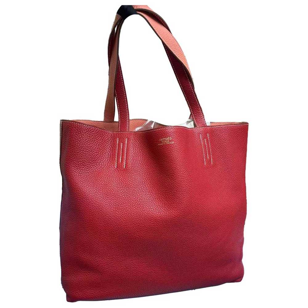 Hermès Double sens leather tote - image 1