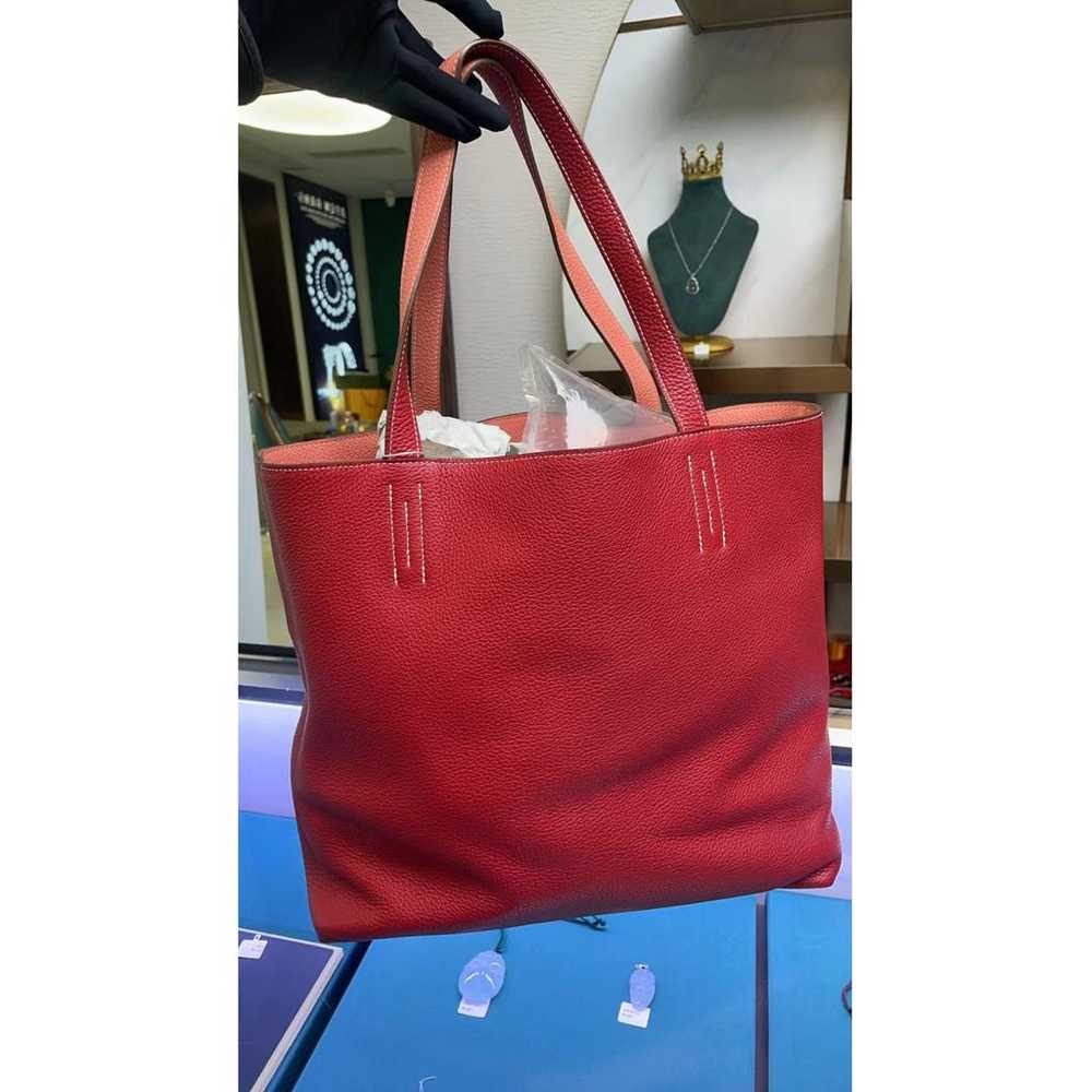 Hermès Double sens leather tote - image 7