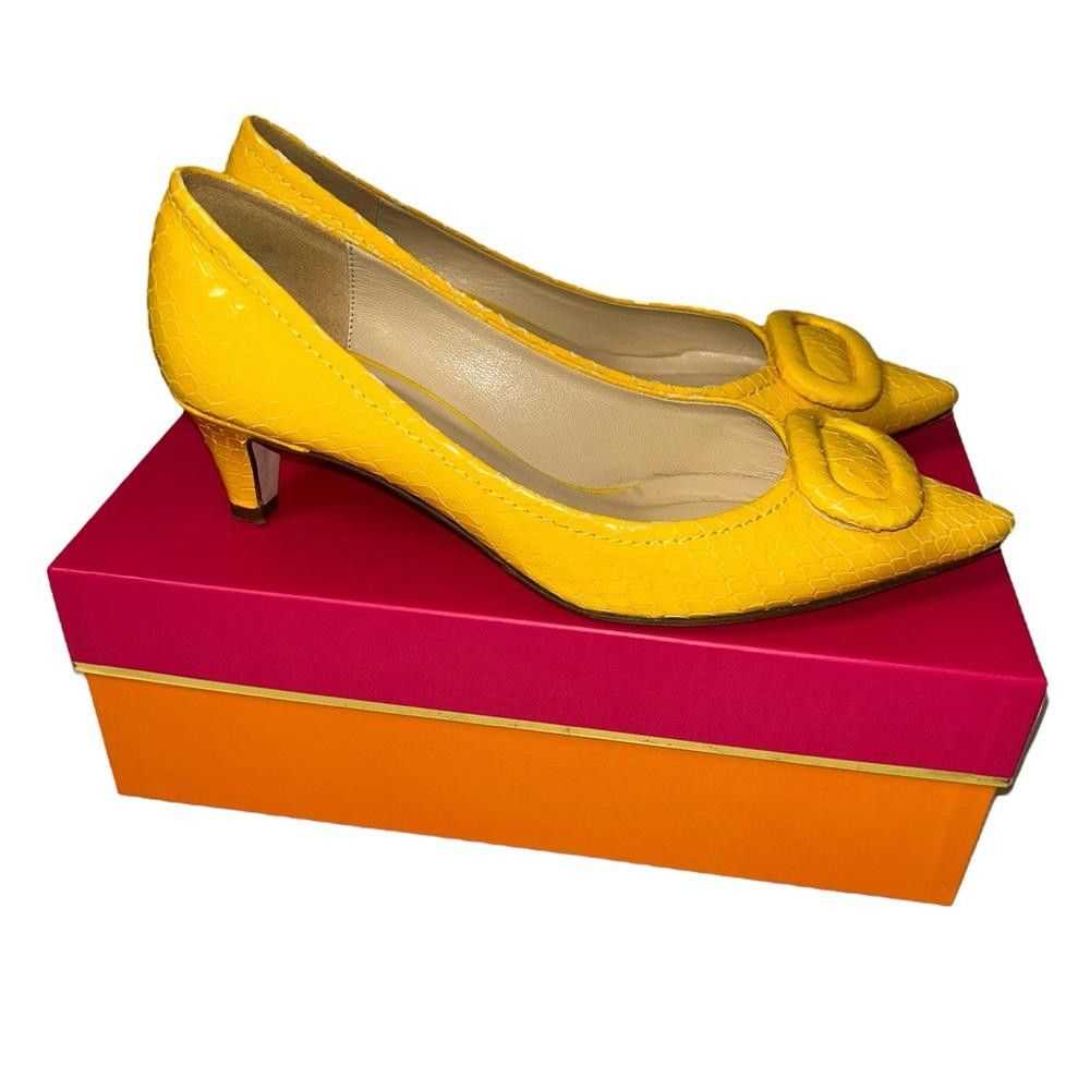 Designer kate spade l Rare Simon Yellow Snakeskin… - image 1