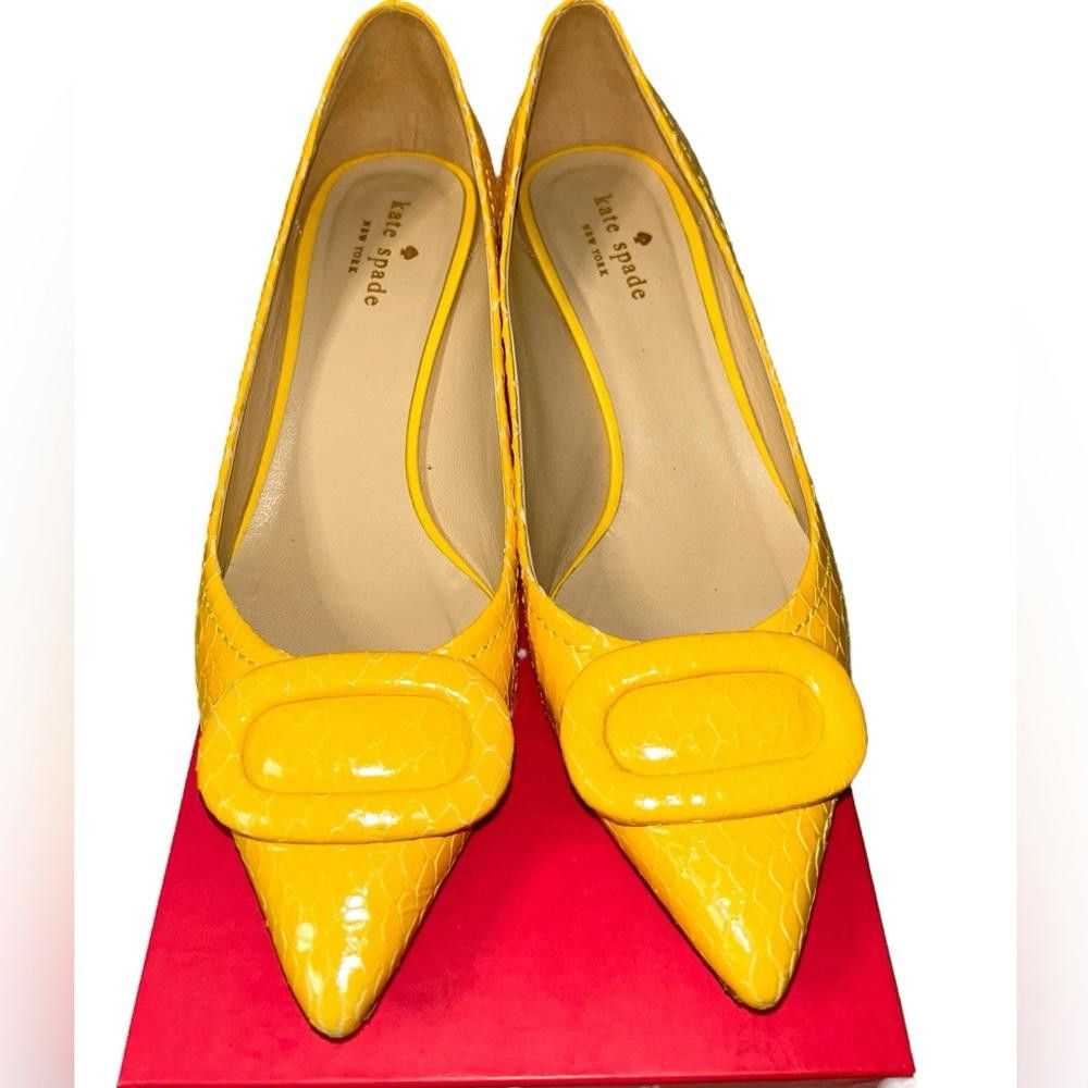 Designer kate spade l Rare Simon Yellow Snakeskin… - image 2