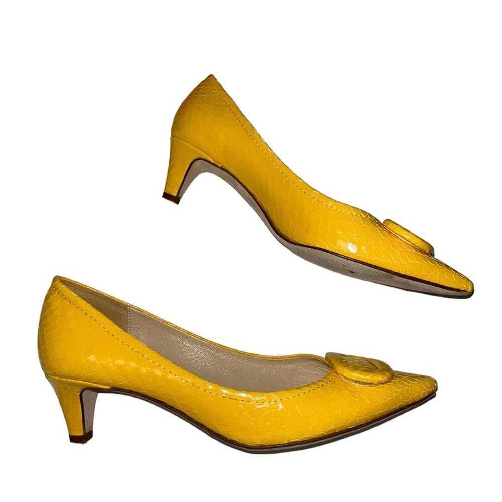 Designer kate spade l Rare Simon Yellow Snakeskin… - image 5