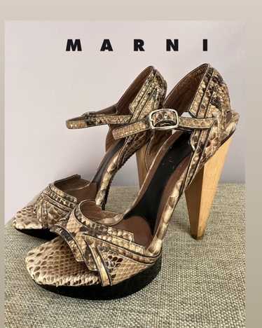 Marni Exotic pyton sandals Marni heels - image 1