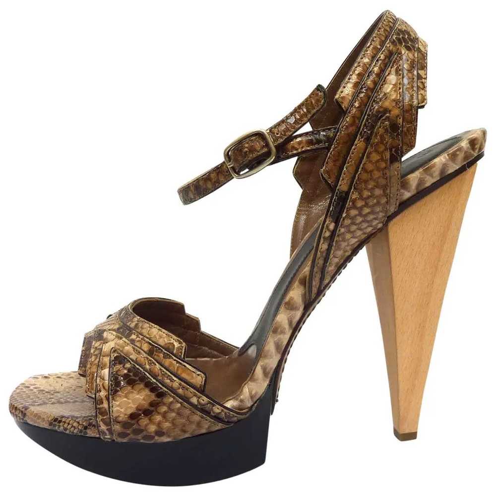 Marni Exotic pyton sandals Marni heels - image 2