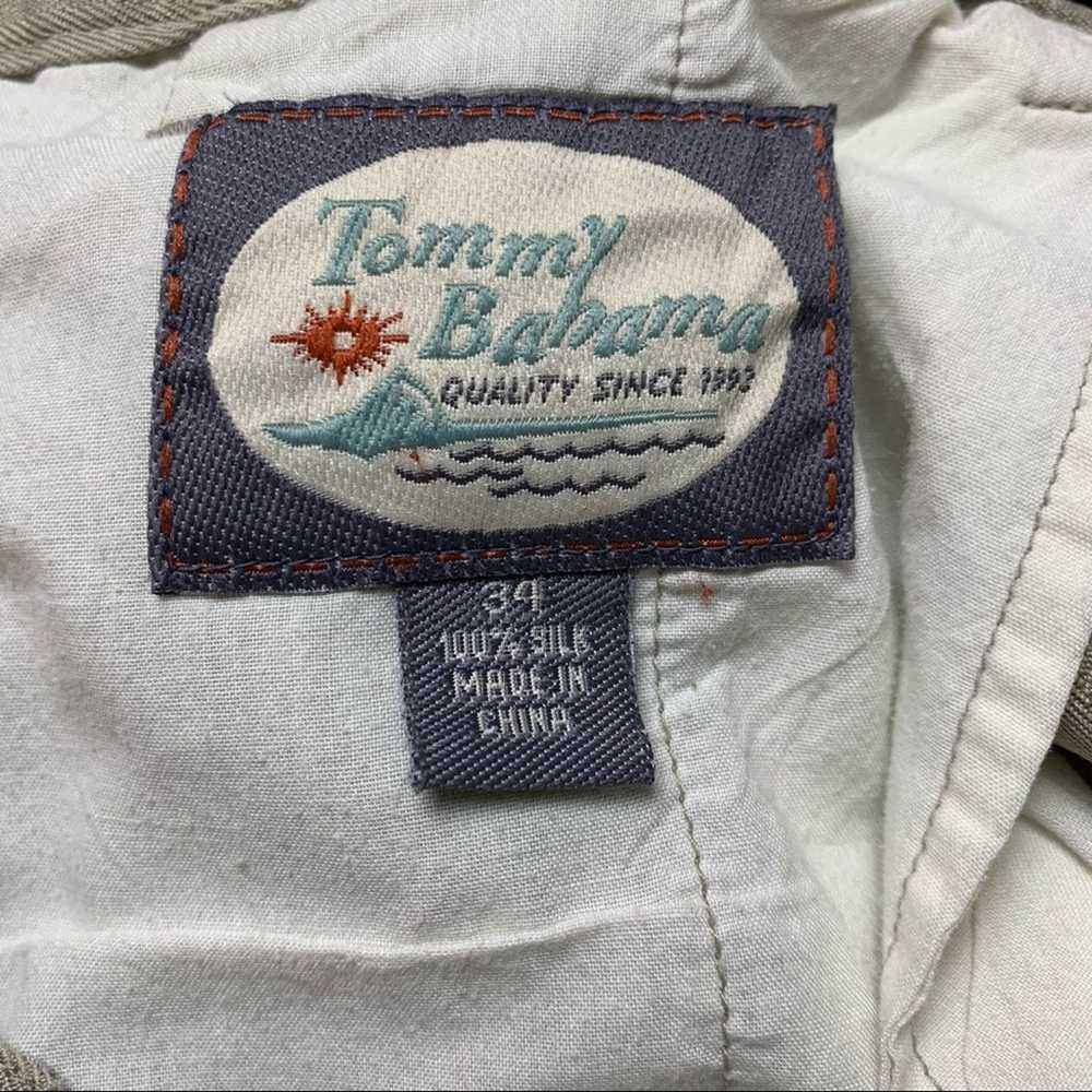 Tommy Bahama Vintage Tommy Bahamas Silk Khaki Ple… - image 10