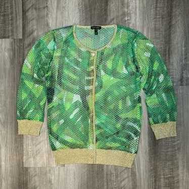 Escada Mesh Button Down Top - Medium - image 1