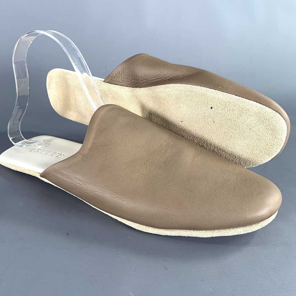 Other Grey Taupe Leather Slippers Loafers - image 5