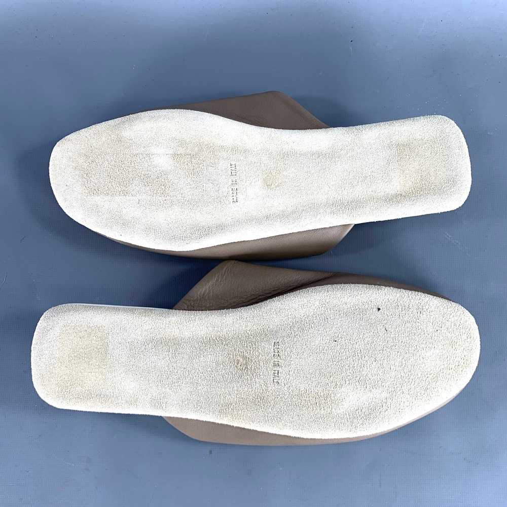 Other Grey Taupe Leather Slippers Loafers - image 6