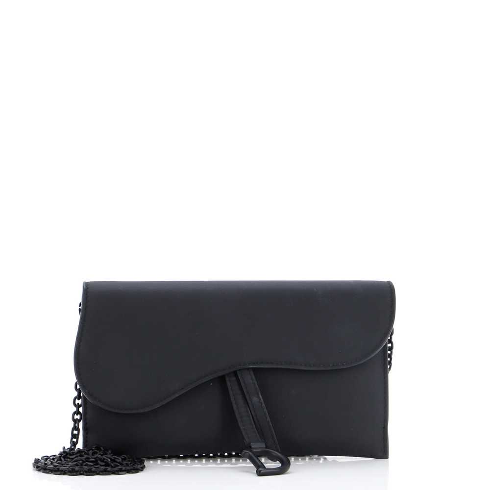 Christian Dior Ultra Matte Saddle Chain Wallet Le… - image 1